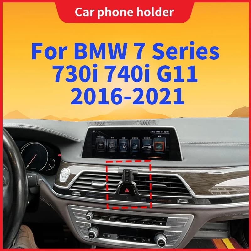 Magnetic Phone Holder for BMW 7 730i 740i G11 2016-2021 with Wireless Charging 15W and MagSafe Base
