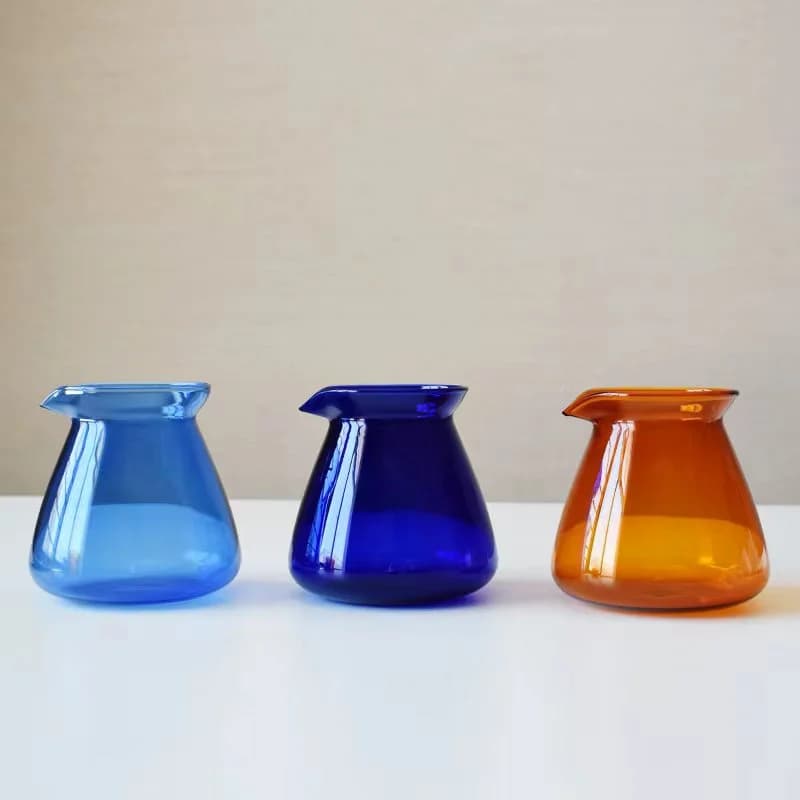 Blue Amber Grey Clear Coffee Server High Borosilicate Glass Coffee Carafe for Pour Over Coffee Maker 7oz/17oz Glass Coffee Pot