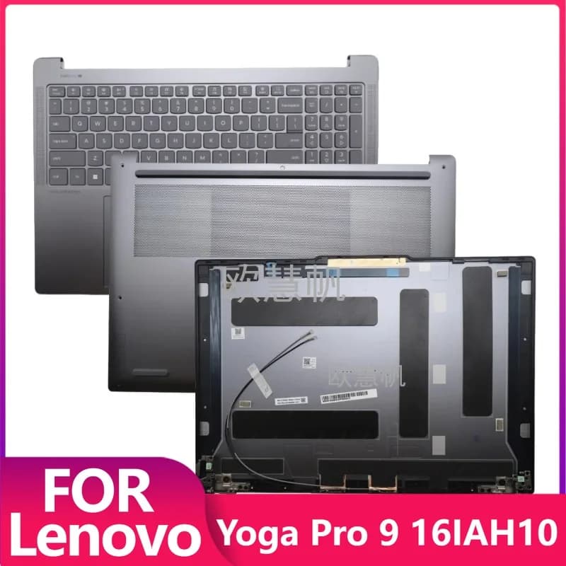Nuovo Originale per Lenovo Yoga Pro 9 16IAH10: Cover Posteriore LCD, Poggiapolsi, Cover Superiore, Base Inferiore, Grigio Luna