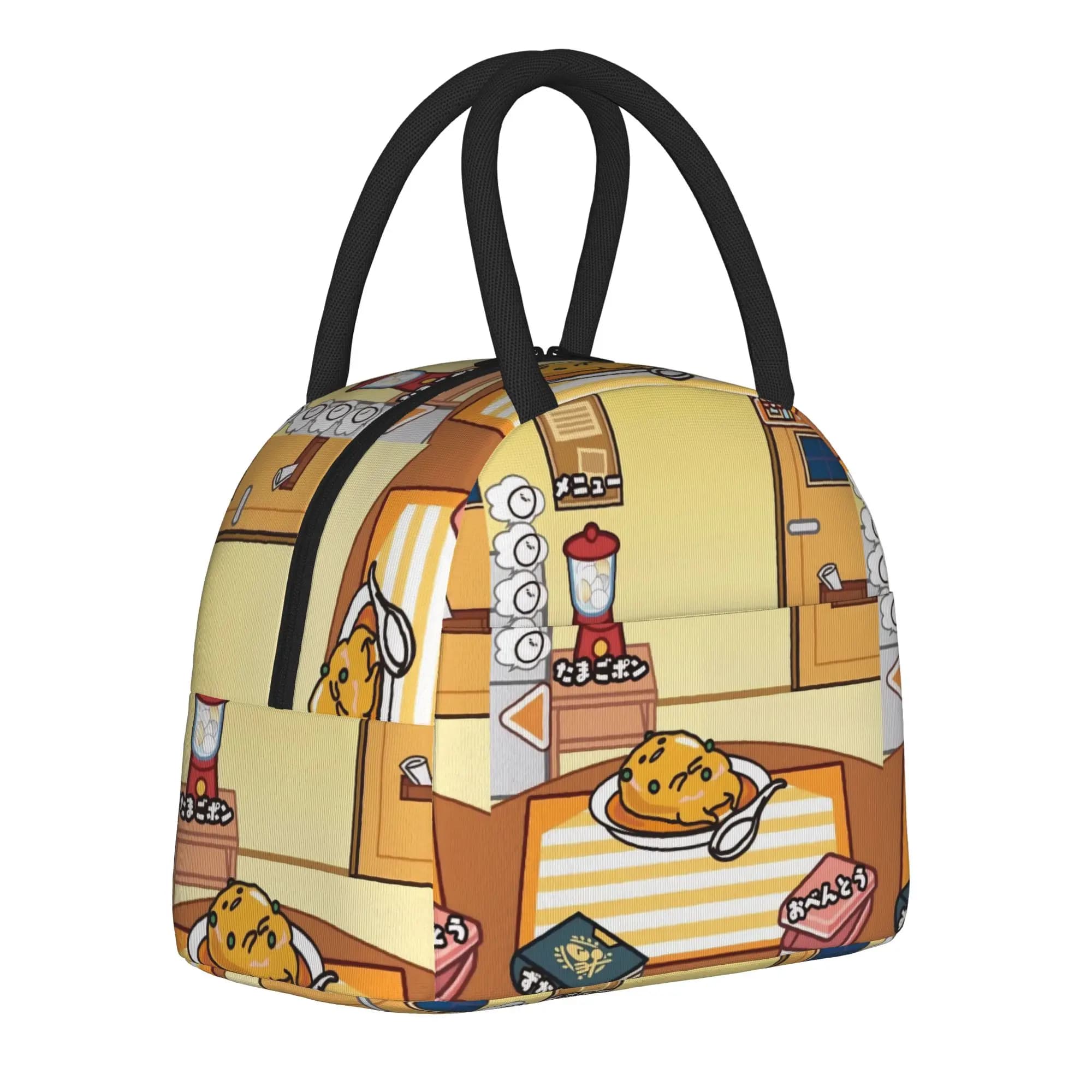 Borsa Termica per Pranzo Gudetama a Forma di Uovo, Contenitore per Pasti Impermeabile, Borsa Frigo per Spiaggia e Picnic