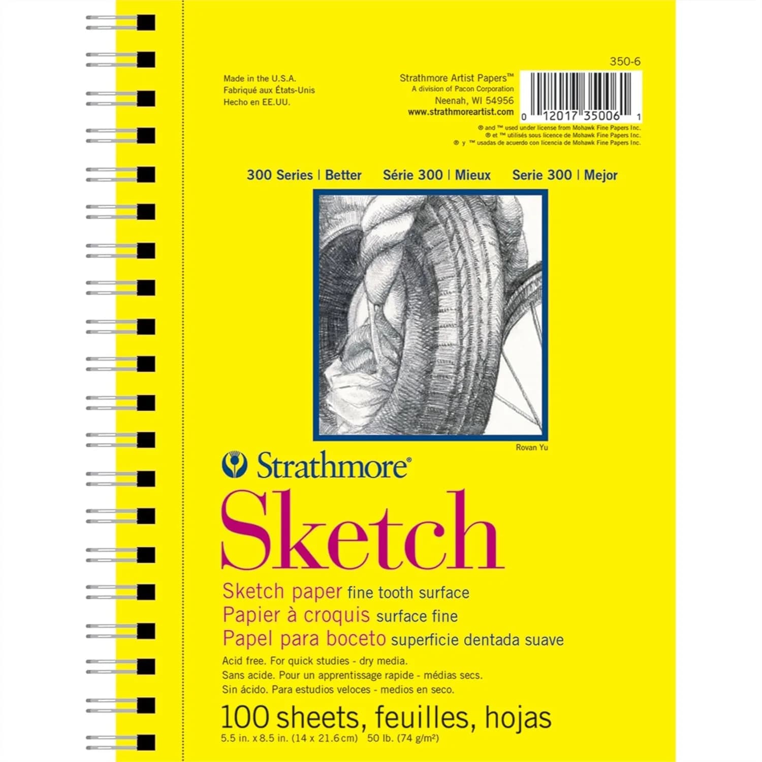 Sketch Pad 5.5x8.5 Inch 100 Sheets Side Wire Artist Sketchbook For Drawing Illustration Art Class Students