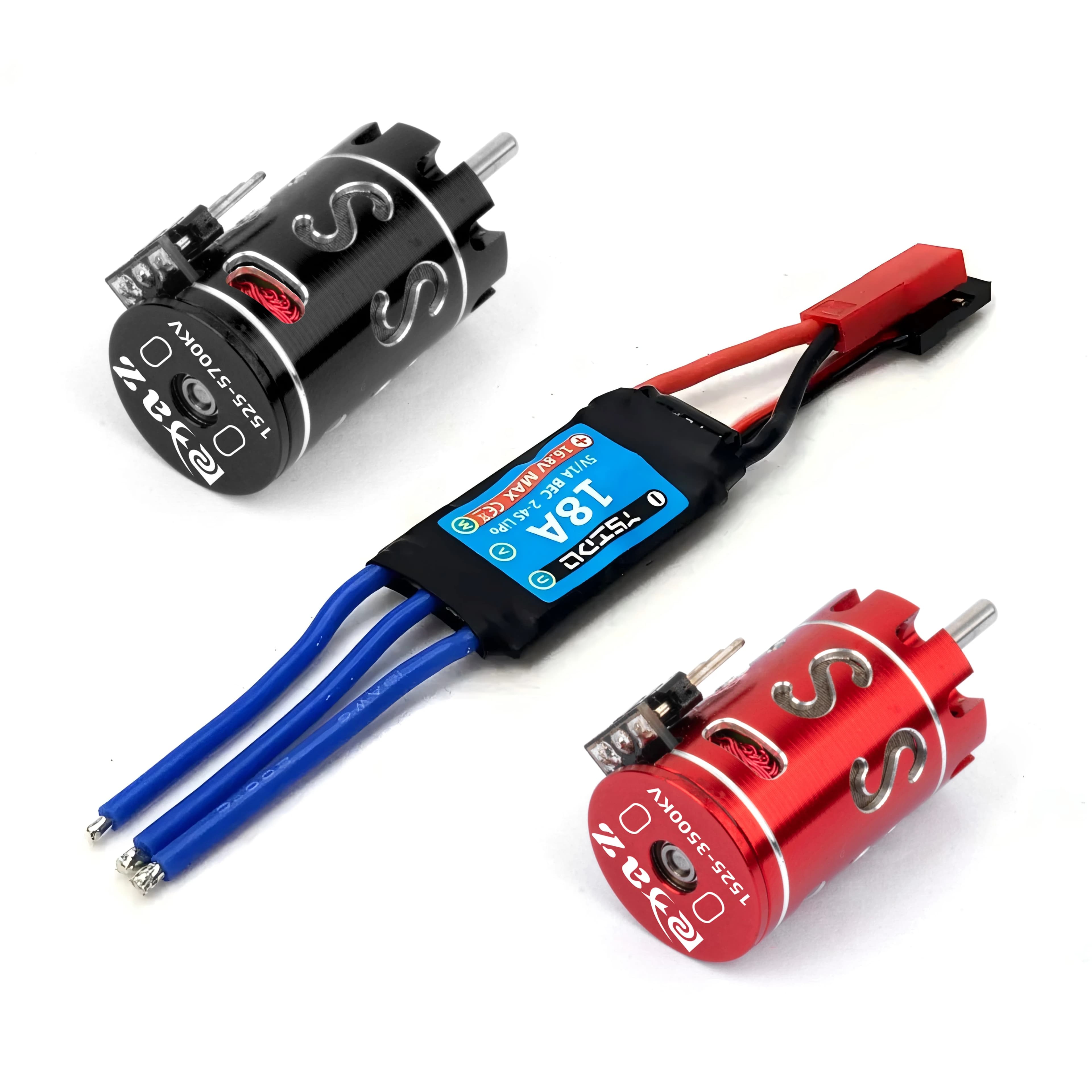 Mini motore brushless 3500KV 1525 e spina a banana da 2,0 mm per auto RC 1/24 1/28 WLtoys K989/k969 Kyosho MINI-Z Mr03 Pro Atomic DRZ