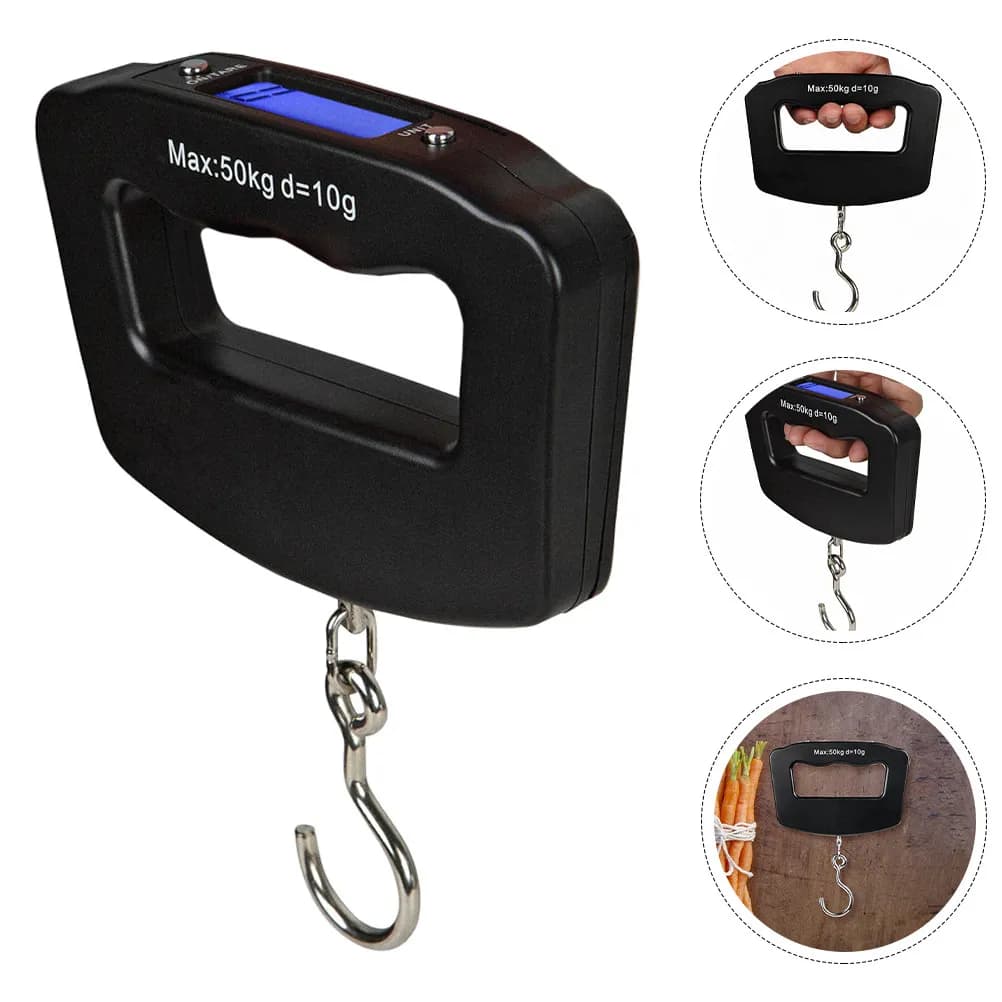 Bilancia Elettronica Digitale per Pesca, Impermeabile, Portatile, da Appendere, per Viaggi, Pesca, Bagagli, Cucina all'Aperto