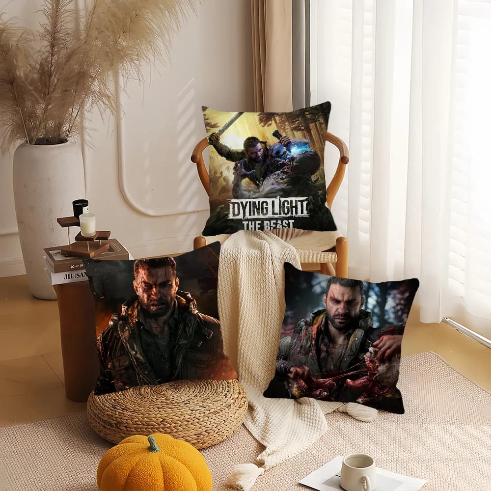 Gioco Dying Light The Beast Federa per cuscino Decorazione per la casa Fodera per cuscino adatta per ufficio, divano, camera da letto, auto
