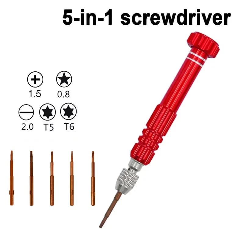 Kit di riparazione cacciavite set di cacciaviti di precisione 5 in 1 per computer PC portatili per telefoni cellulari per piccoli manutenzione e smontaggio