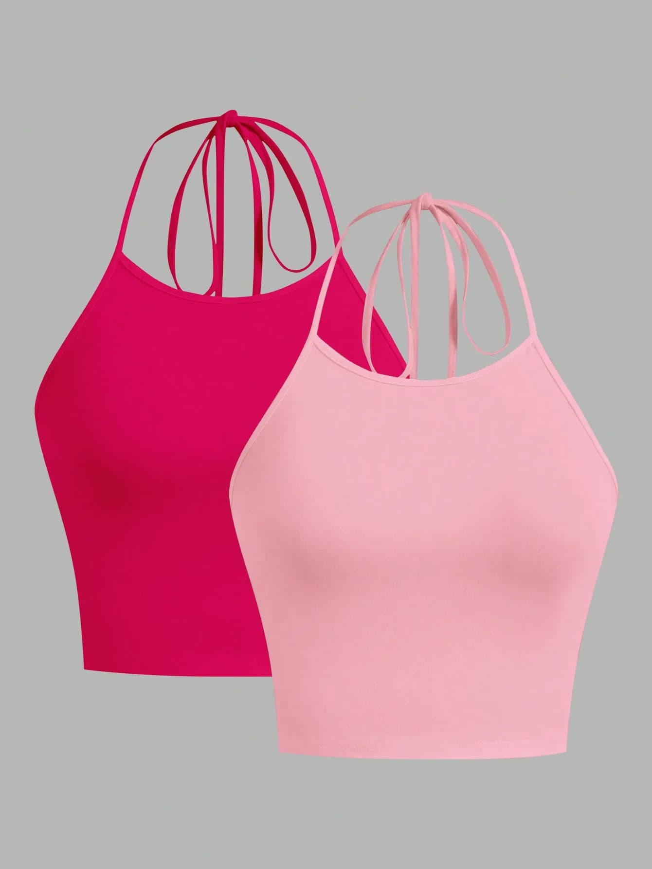 2 pezzi Summer Lady Sexy backless canotta Fashion Solid Top donna Strap senza maniche canotta sottile canotta Top Simple Base Vest Tops