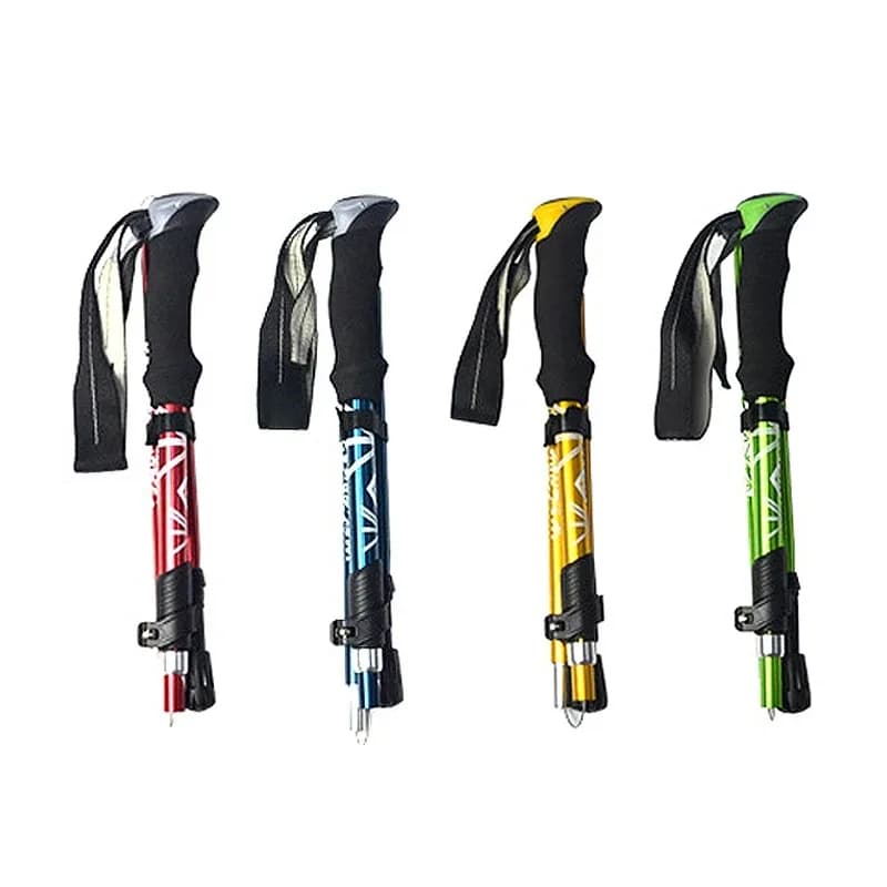 Outdoor Trekking Poles Foldable Telescopic Ultra-Lightweight Aluminum Alloy for Professional Hiking Mountain Climbing