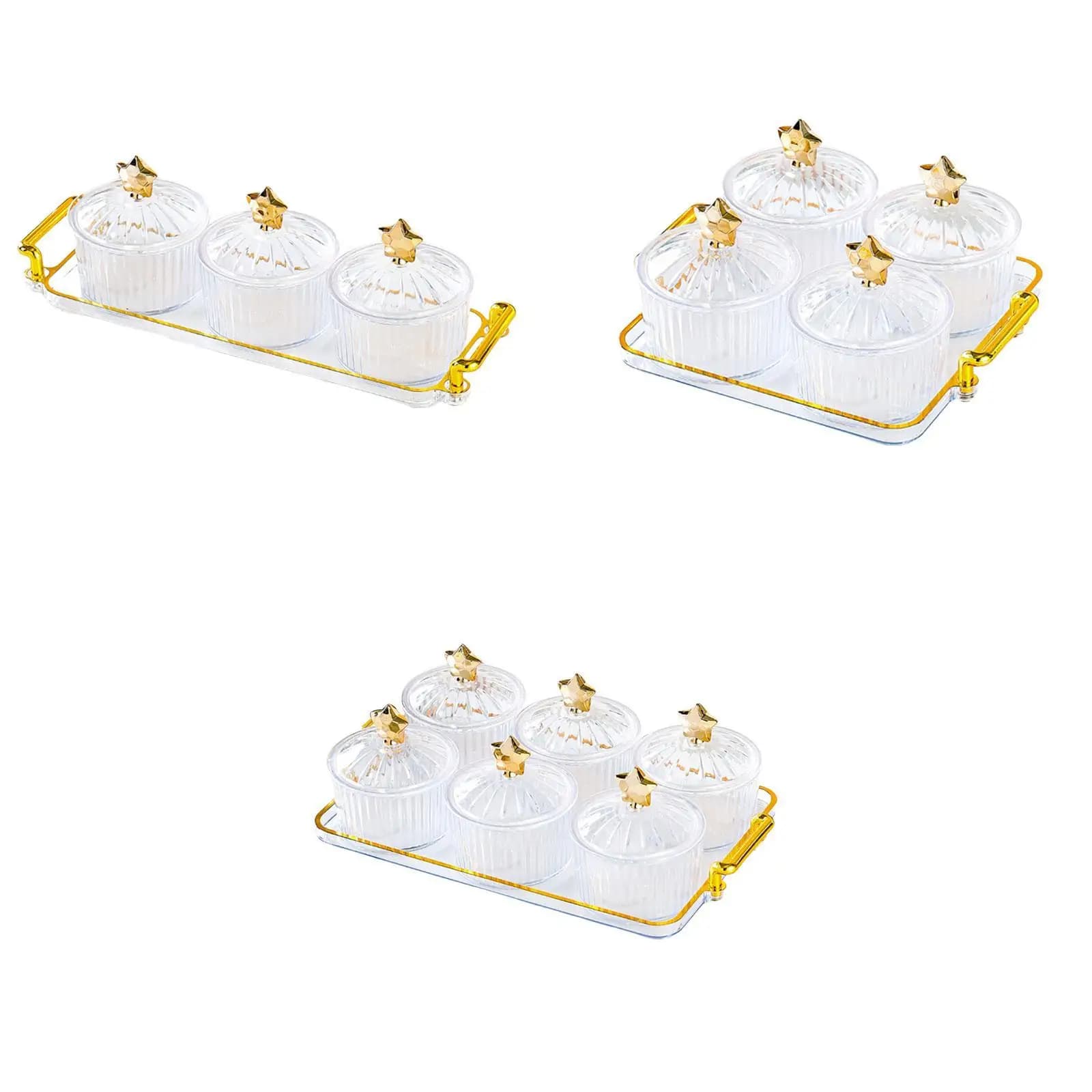 Contenitore per Caramelle e Frutta Secca, Ciotole Divise per Snack, Piatto Decorativo per Antipasti, Vassoio per Servire Caramelle e Frutta Secca