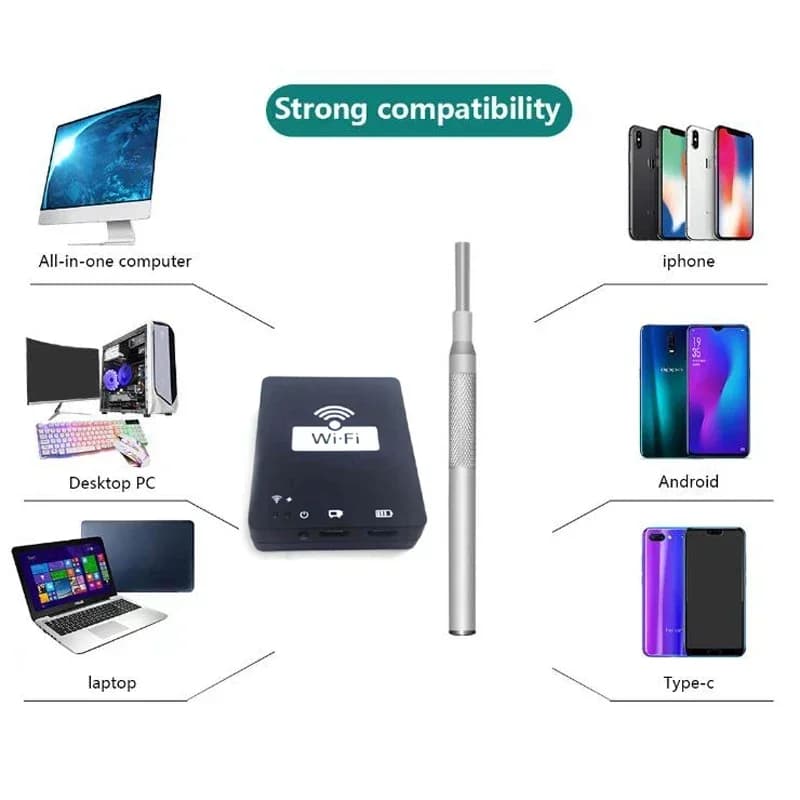 3.9MM Waterproof USB Medical Endoscope Inspection Camera + Wireless WIFI Box for IOS Android Cell Phone PC Ear Nose Borescope