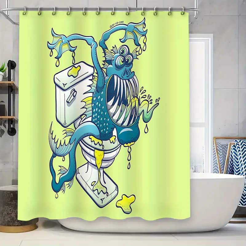Tenda da doccia con tartaruga marina oceanica, decorazione per il bagno impermeabile, pesci tropicali, volumi costieri blu, decorazioni per la casa a tema spiaggia