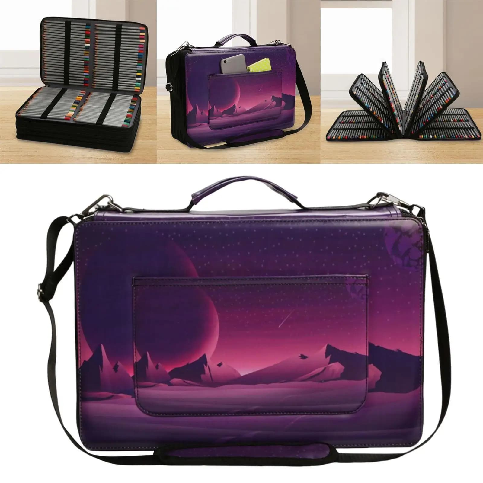 Astuccio per matite Borsa a tracolla da 480 slot Astuccio per matite per studenti Adulti Ragazze
