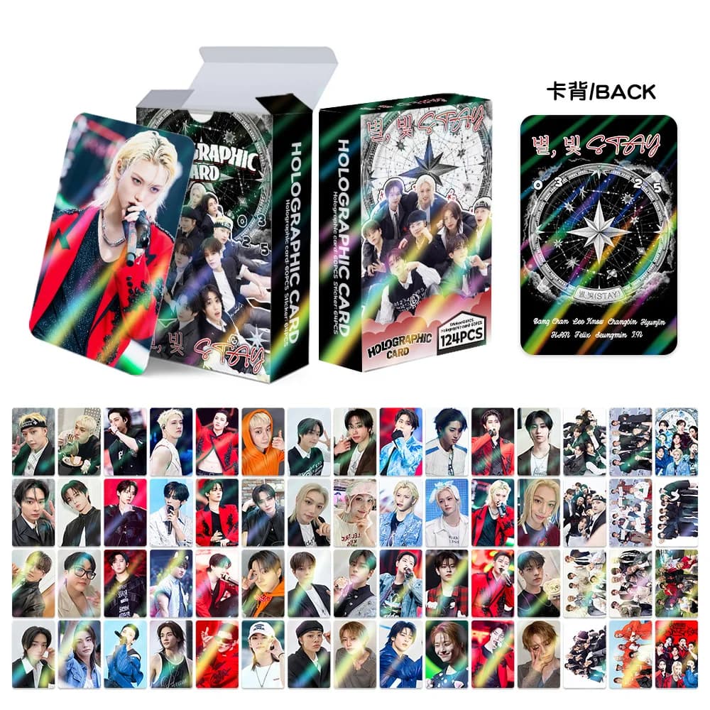 124pcs 8th Stay With Your Wings Photocards Stickers Kpop Merch Lomo Cards Set