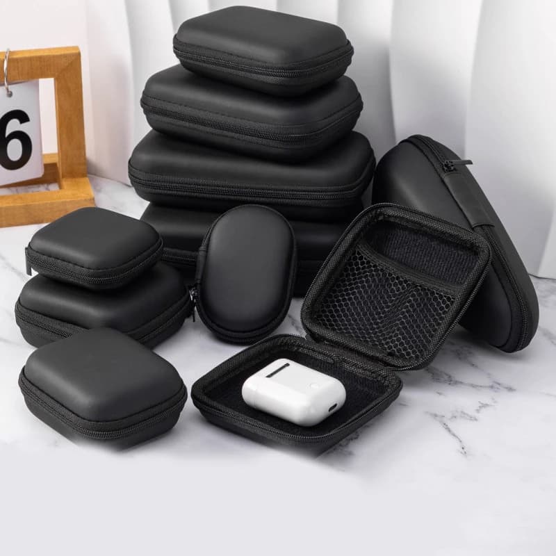 Mini custodia portatile per gadget digitali con guscio rigido 3C Custodia per caricabatterie per auricolari in pelle artificiale Cavo dati Organizzatore di dischi U