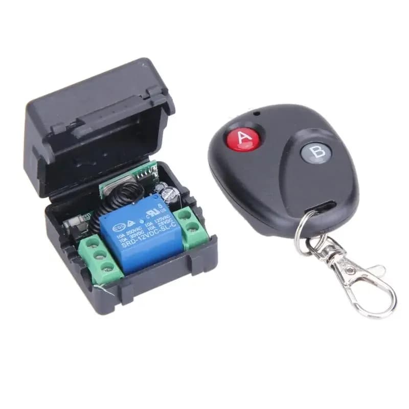 Interruttore di telecomando senza fili Trasmettitore telecomando universale DC 12V 10A 433MHz con ricevitore per sistema di allarme antifurto