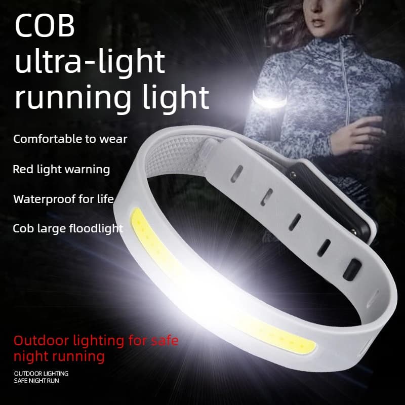 COB Wristband Light Sport Bracelet Night Running for Outdoor Cycling Waterproof Protable Warning Light Type-C USB Rechargeable