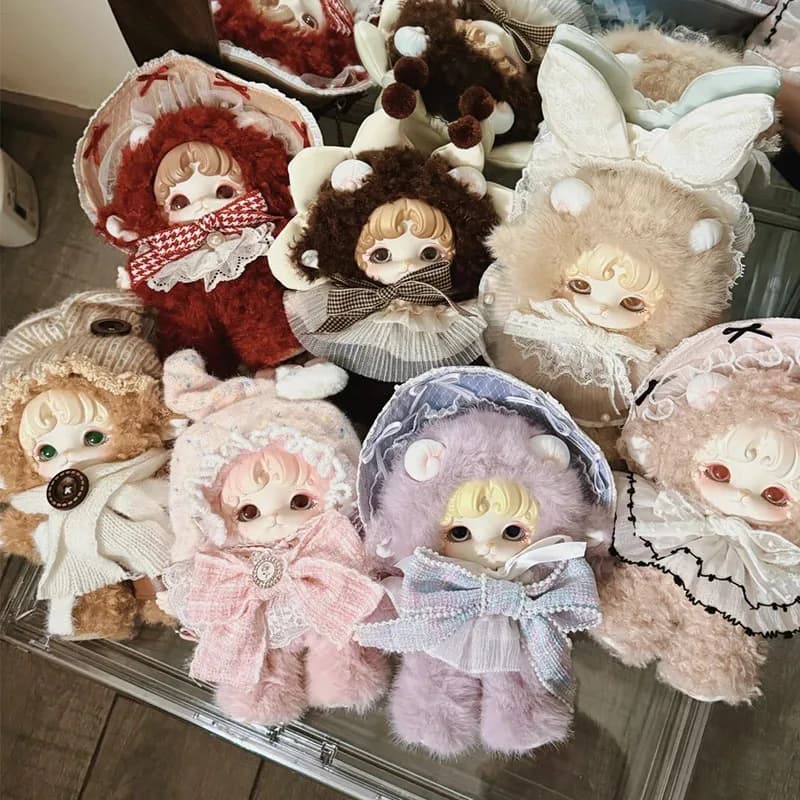 Mijuan Fluffy Dreamland Series Blind Box, Scatola Misteriosa in Vinile e Peluche, Ciondoli Bambola Anime per Ragazze, Blindbox, Sacchetto Sorpresa, Regalo per Ragazze