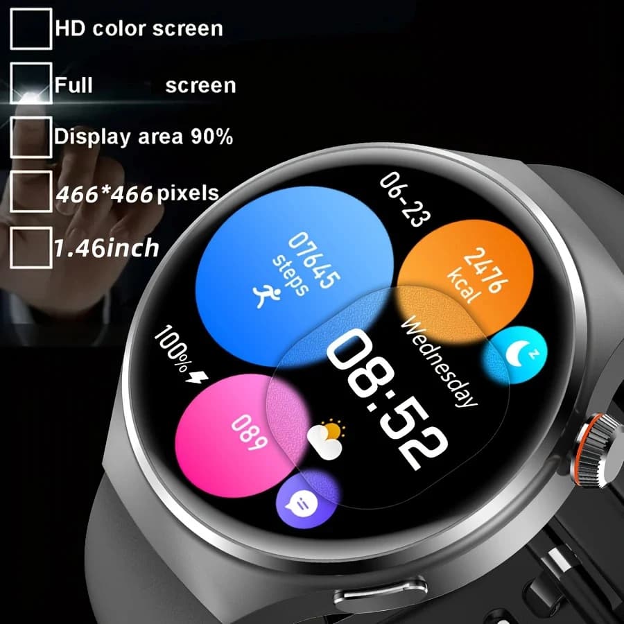 New Watch Originl G5 PlUS Men's Watch Smart 1.46 "HD AMOLED GPS Track Frequency Cardiaca Bluetooth Smartwatch For Men + GIft
