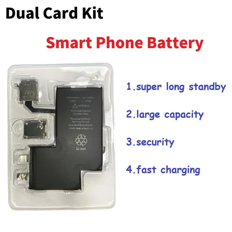 Standard Capacity Li-ion Polymer Battery for iPhone 15 pro Max - ESIM to Dual Sim Double Card Slot Wylie Repair Tablet Tool Kit