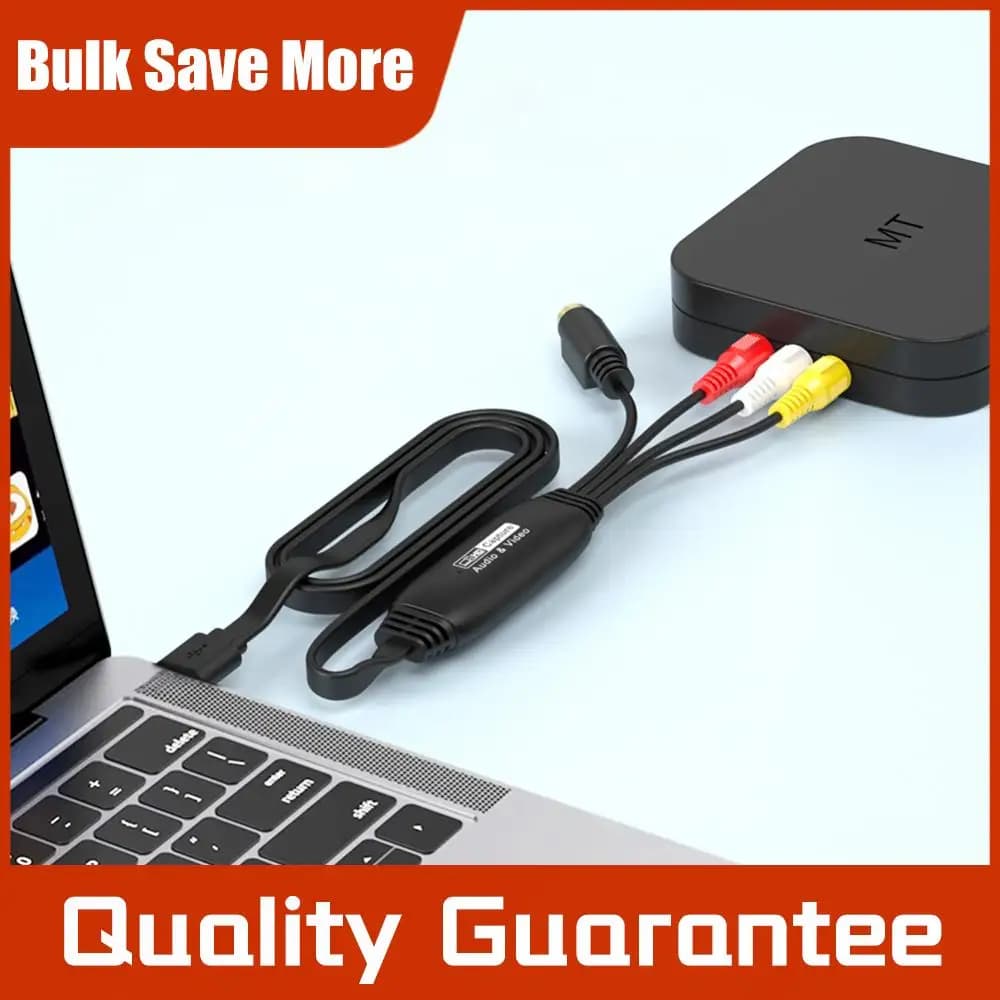Scheda di acquisizione video USB per VHS, VCR, TV, DVD, adattatore audio/video USB-AV per PC