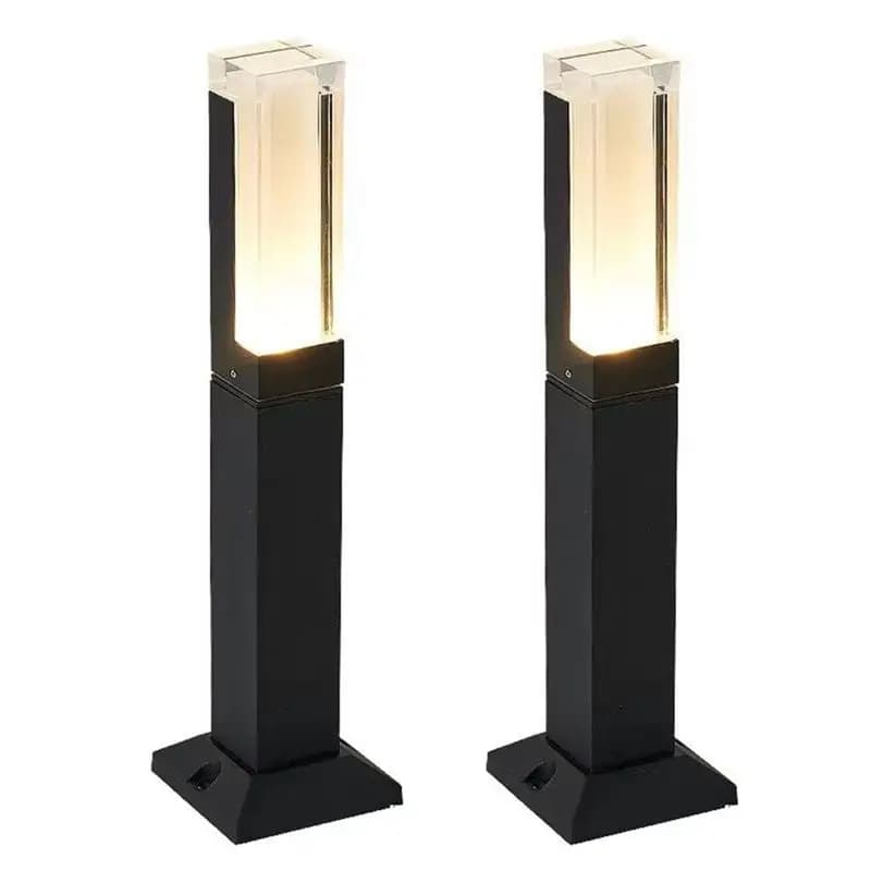 Lampada da Giardino a LED con Sensore di Movimento A02M-2X, Impermeabile IP65, Paralume in Acrilico, per Giardini, Ville, Paesaggi e Vialetti