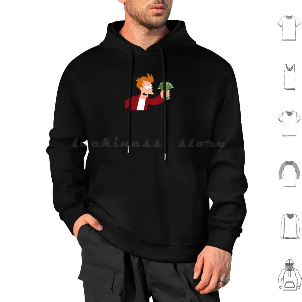 Prendi il mio denaro Meme Felpe con cappuccio a maniche lunghe Prendi il mio denaro Meme Fanart Cartoon