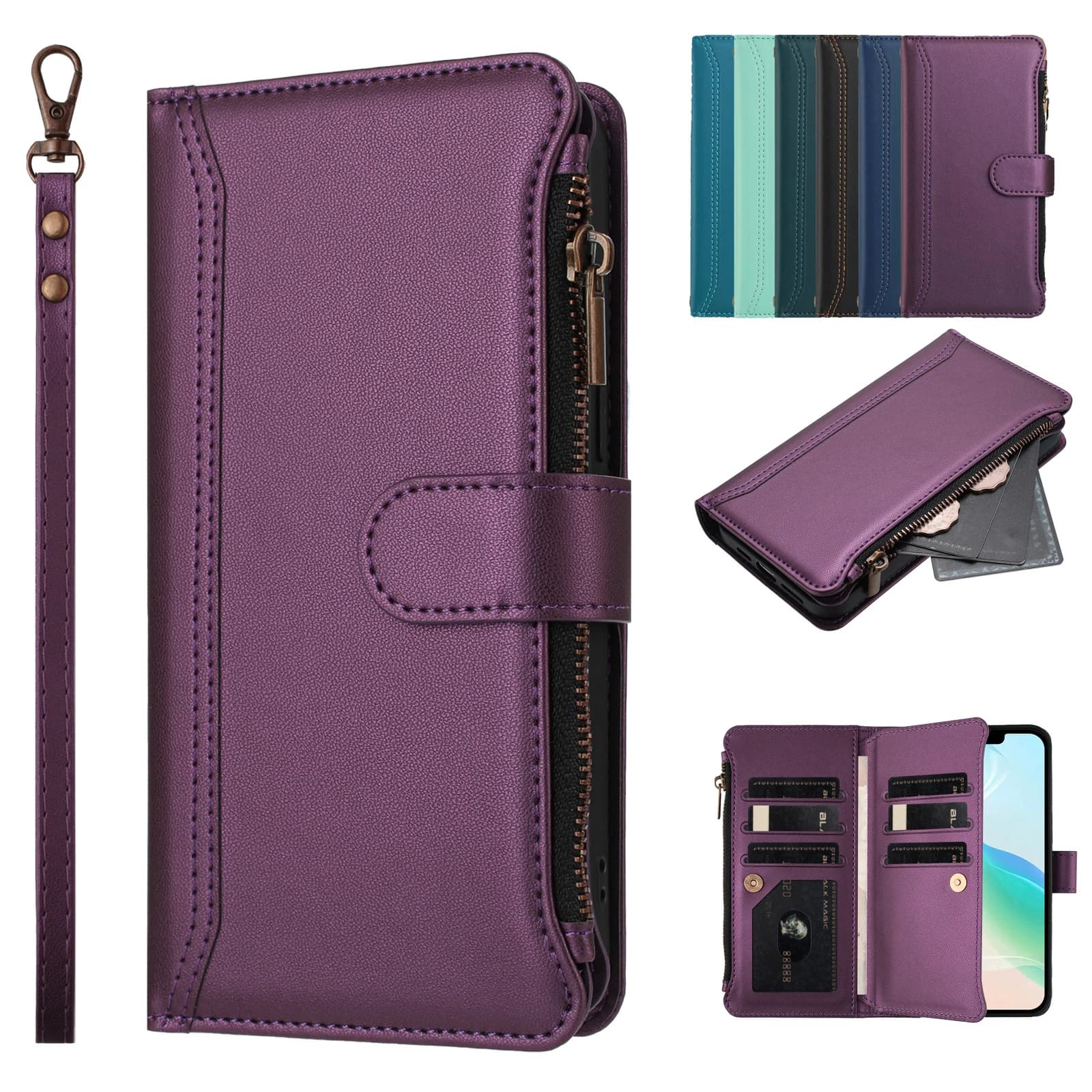 Portafoglio con slot per schede Custodia in pelle magnetica con cavalletto per SONY Xperia 1 5 10 VII VI V IV