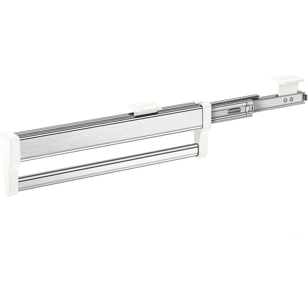 Pull-out clothes rack, adjustable wardrobe, clothes rack, clothes rack, stainless steel