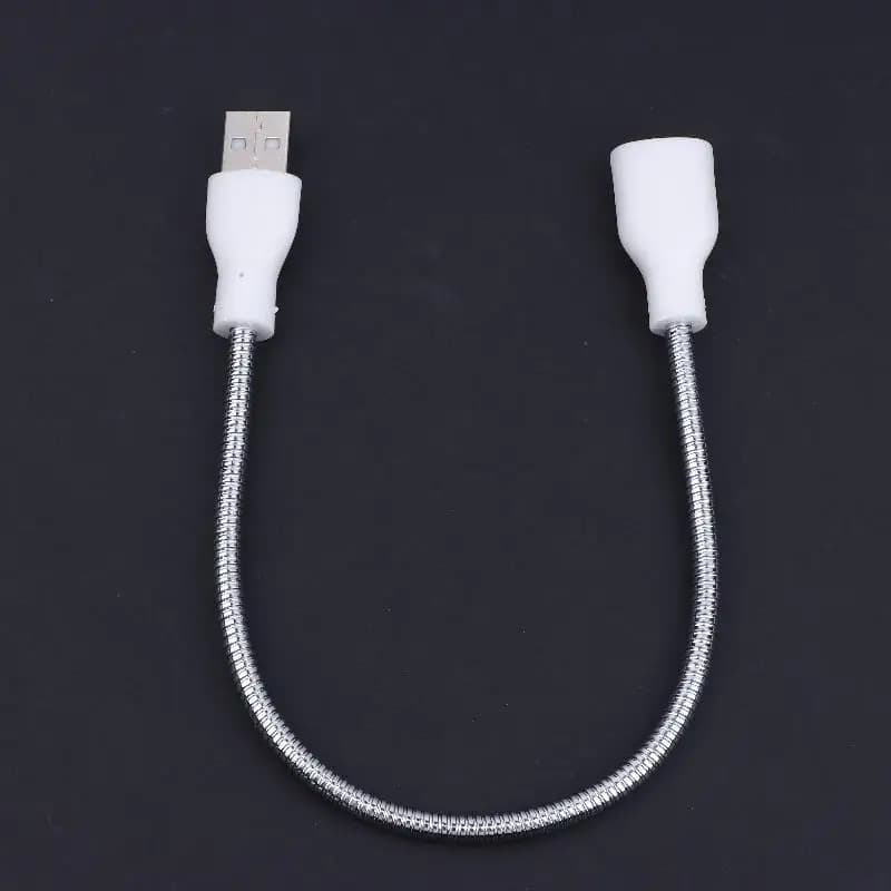 Cavo di prolunga USB con luce LED, alimentatore per ventola, adattatore da maschio a femmina, cavo flessibile in metallo per lampada da scrivania e luce notturna