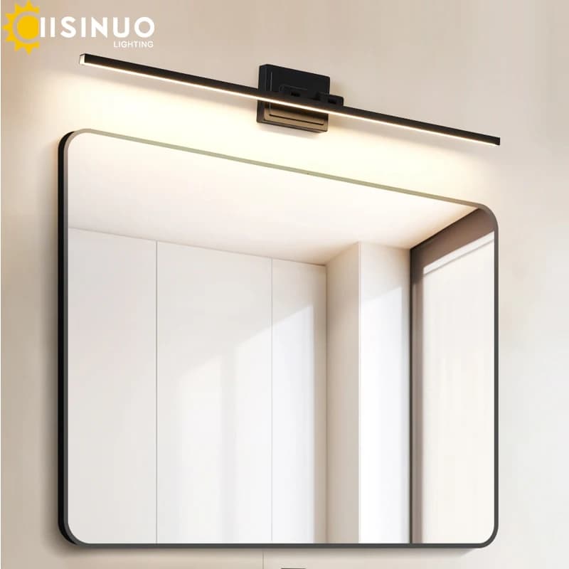 Lampada da bagno moderna a LED dimmerabile 5CCT da bagno 180 ° Girevole per l'arredamento del bagno con barra a specchio