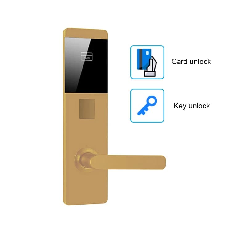 High Security Smart Door Handle IC Card Hotel Door Lock with Management Software System