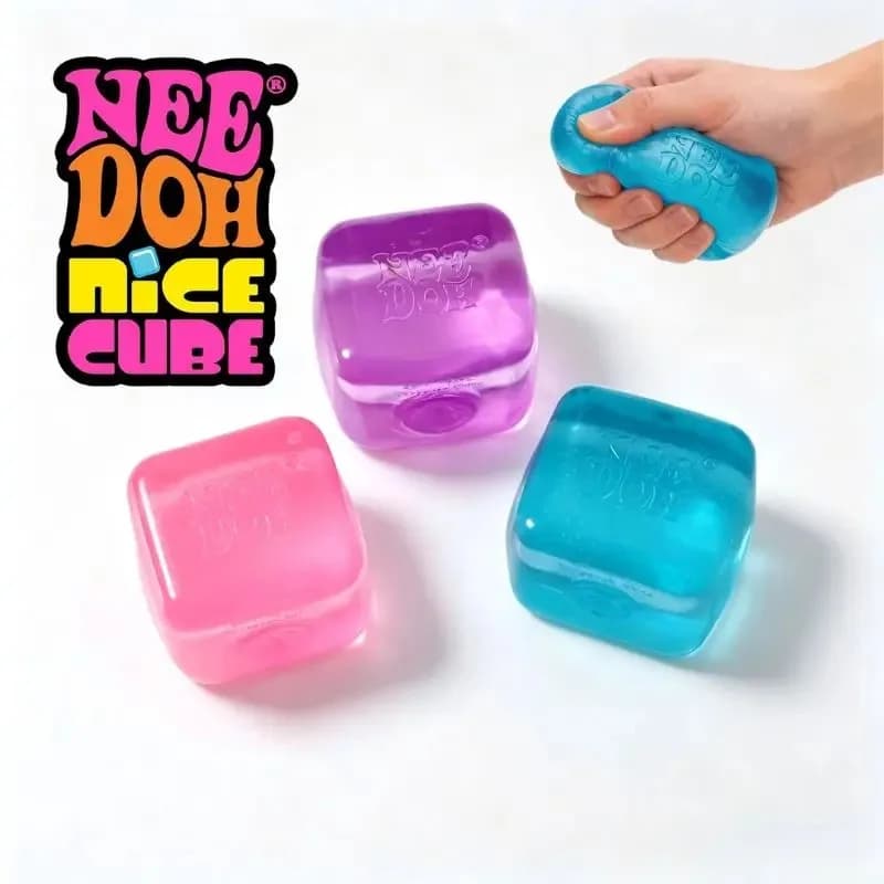 2026 Schylling Cute Nee Doh Cube Antistress, Giocattolo Morbido in Gelatina Squishy da Spremere, Giocattolo Sensoriale Antistress per Bambini e Adulti