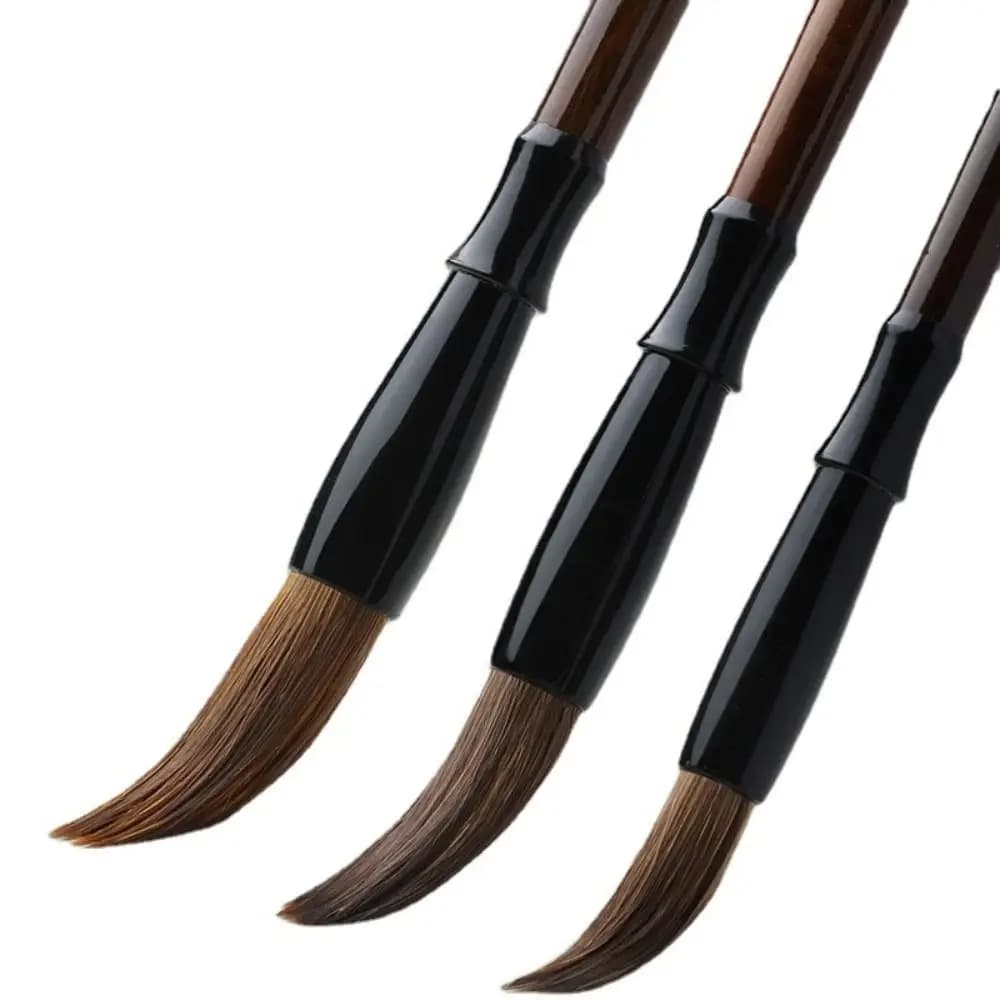 Calligraphy Brush Art Paint Brush Oil Painting Chinese Brushes Script Writing Brush Wooden Handle Crisperding