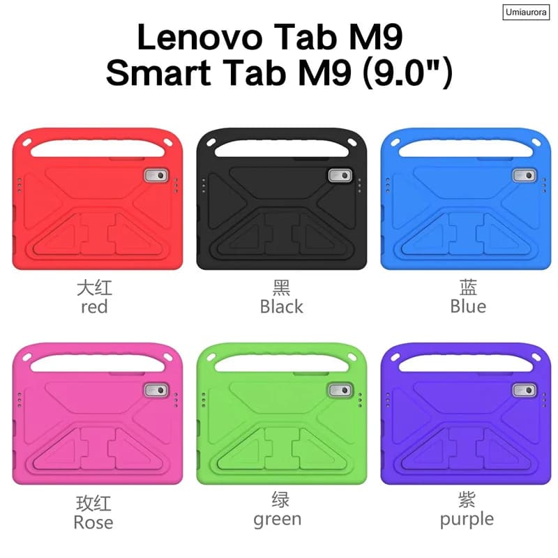 Per Lenovo Tab M9 9.0 pollici 2023 TB310FU TB310XU Custodia protettiva integrale per tablet in EVA antiurto con maniglia e supporto per bambini