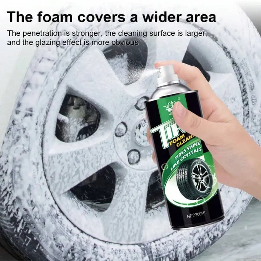 Nuokaiqi Car Tire Wax Tire Brightener Foam Cleaning Water-Repellent Maintenance Plastic Wax Anti-Aging Car Cleaning Supplies