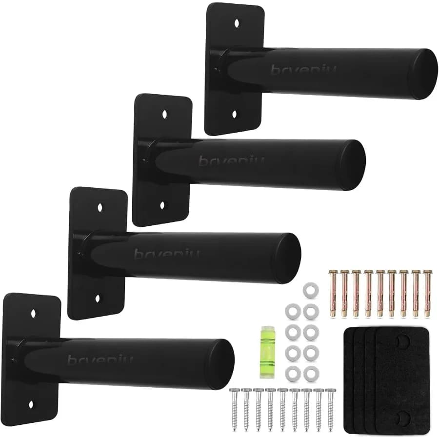 Steel Wall Bearing, Support for 2 Plates, Ideal for Home Gyms, Garage and Power Rack