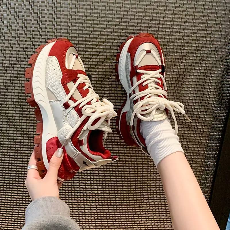 Hot Sale Best Seller Women's Gump Style 2025 New Autumn Dad Shoes Thick Sole Versatile Non Slip Casual Sports Shoes