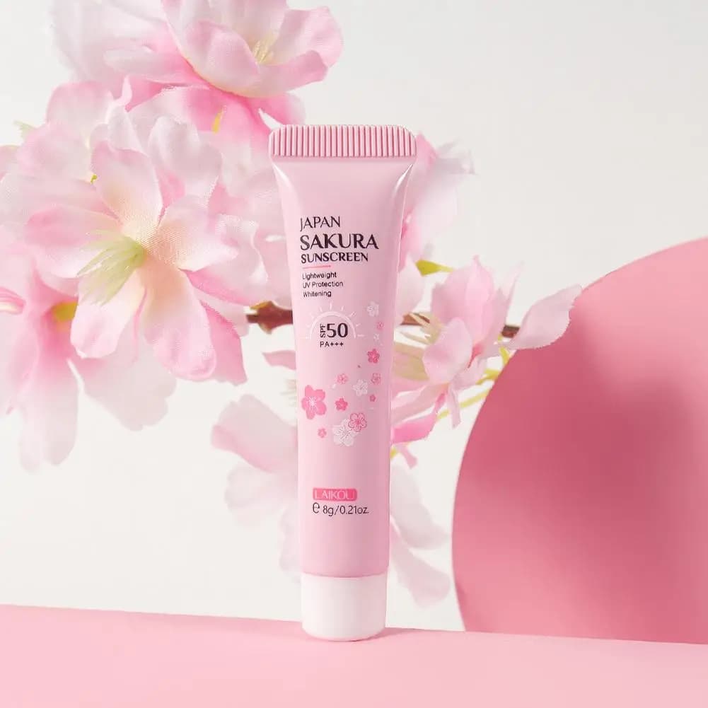 Sakura Sunscreen Whitening Creams Isolation UV Protection Moisturizing Face Care Sun Cream SPF50 Oil-control Skin G7J8