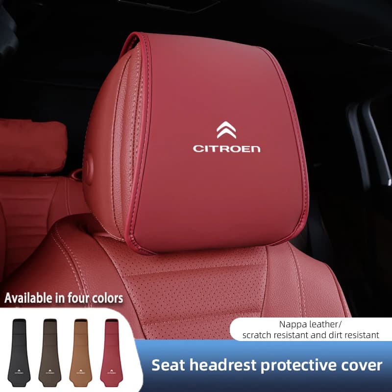2 Pezzi Copri Poggiatesta Auto Antisporco Elastico Protettivo Antipolvere con Chiusura a Chiave per Citroen C1 C5 C4 Grand Saxo C3 C2 Jumpy C8 C Xsara