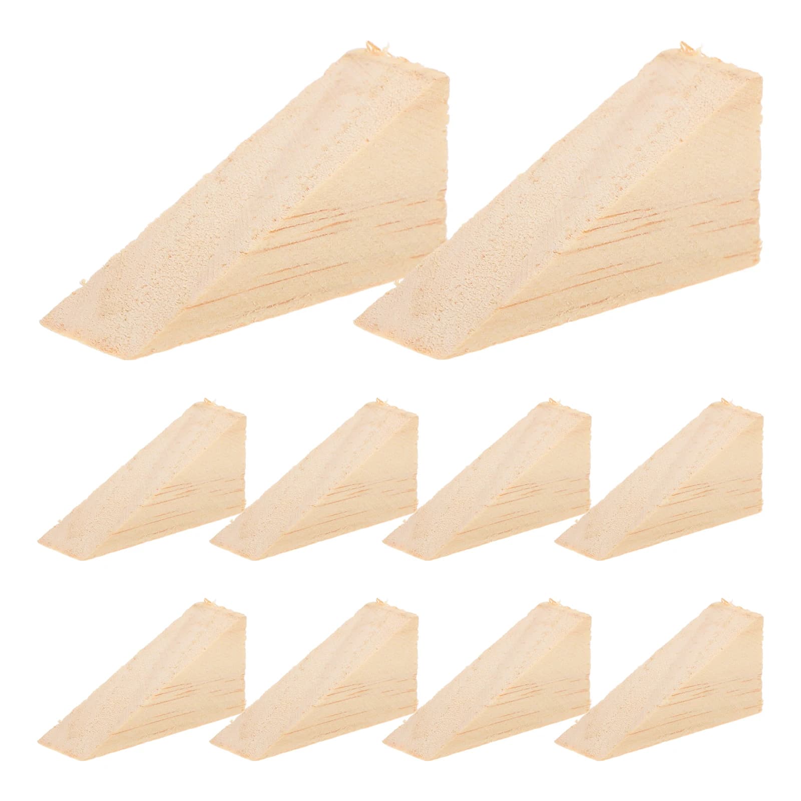 10 pz Fermaporta In Legno Cunei In Legno Massello Antiscivolo Fermaporta Pesanti 6X2X3 Cm Per Piastrelle In Cemento Tappeto Pavimento Blocco Non-
