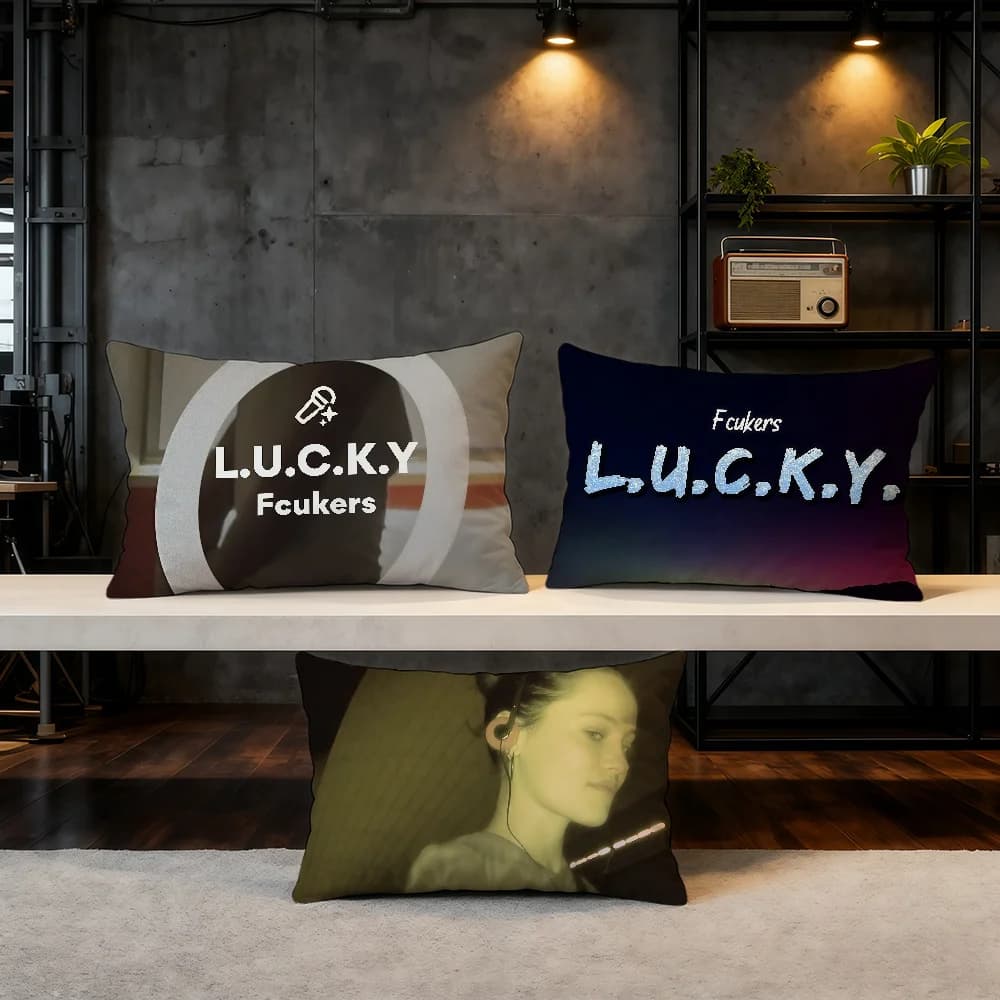 Pillow sheet Band F-Fcukers LUCKY, successful product, for sofa, living room, decorative, bi-facial, soft.