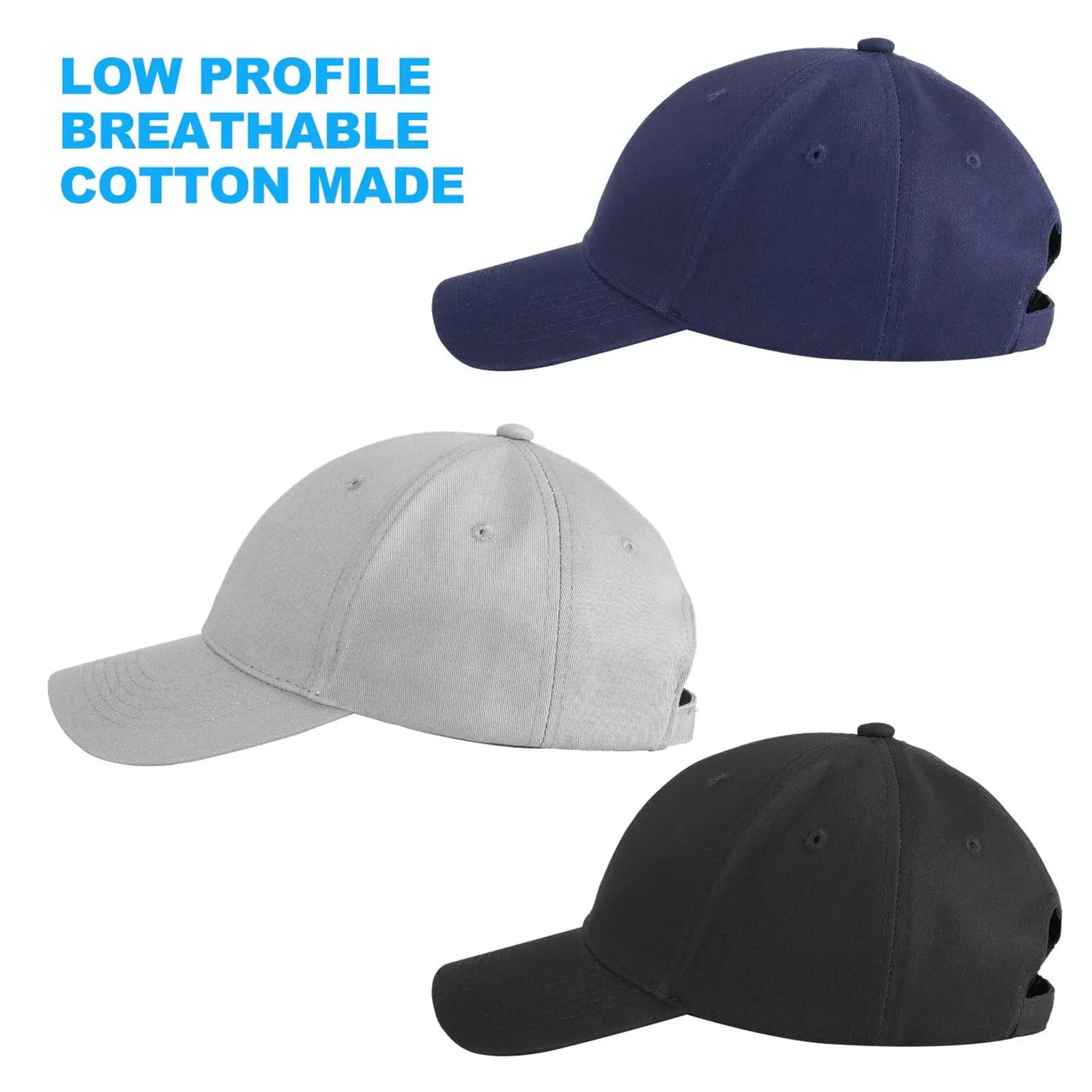 Baseball cap casual solid color basic unisex Fashion soft and breathable Sun-seater golf cap Accessories for dance shows on stage