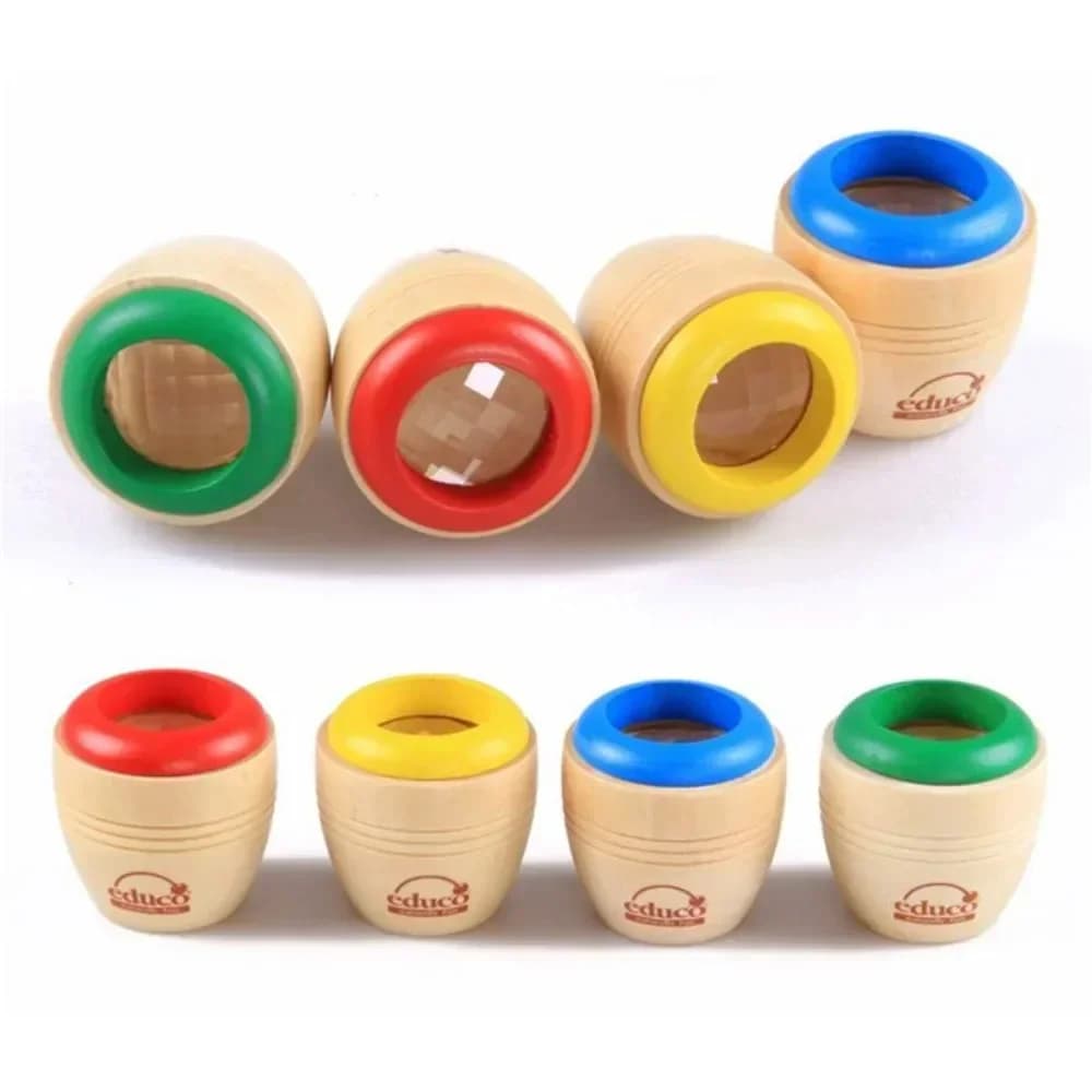 Caleidoscopi magici in legno giocattoli divertenti per bambini regalo per bambini interessante prisma in età prescolare Montessori Educational Bee Eye Puzzle