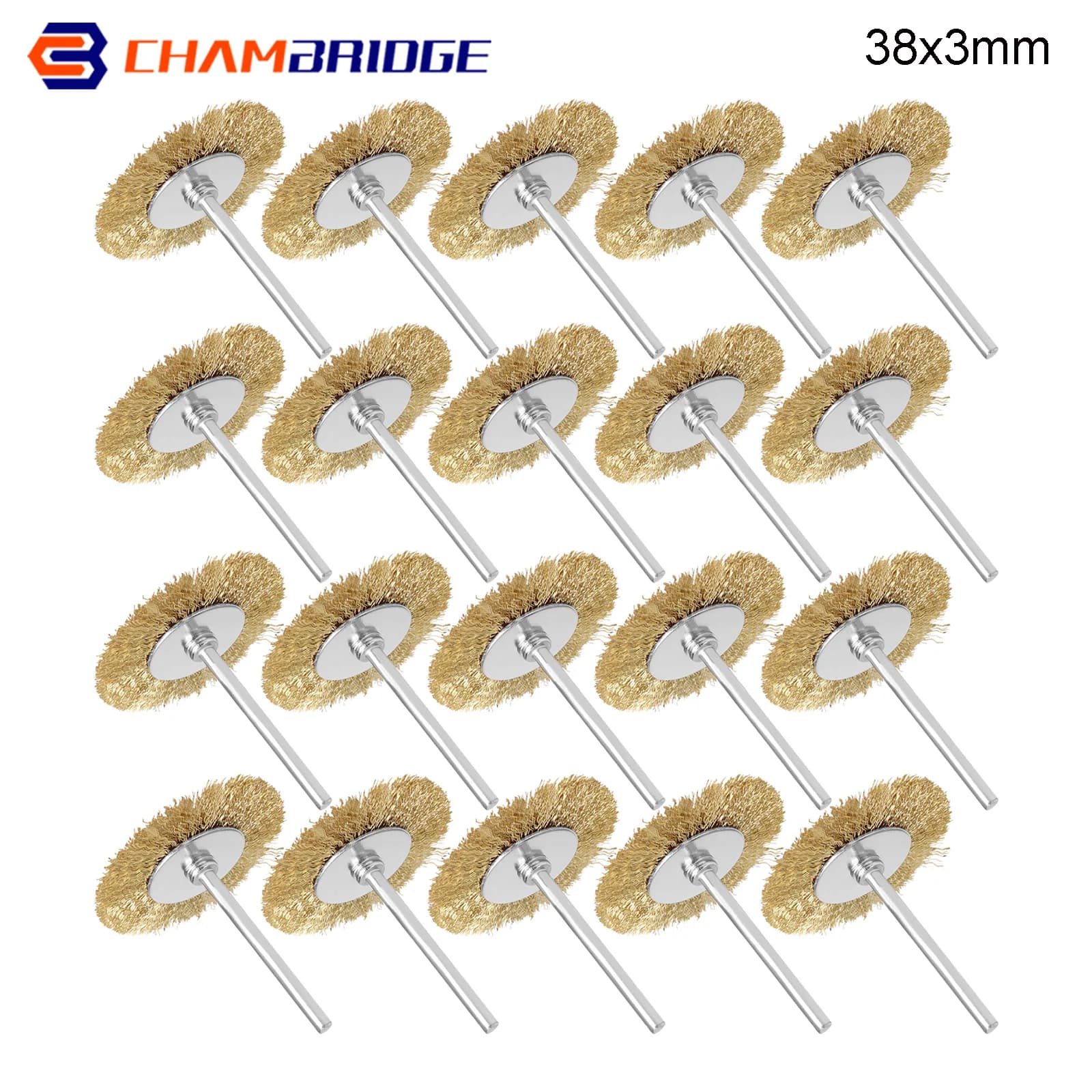10/20/30pcs Spazzola In Ottone 38x3mm Spazzola Metallica Trapano Mini Strumento di Lucidatura Dremel Utensili Rotanti Per La Rimozione Della Ruggine Del Metallo Polacco pulito