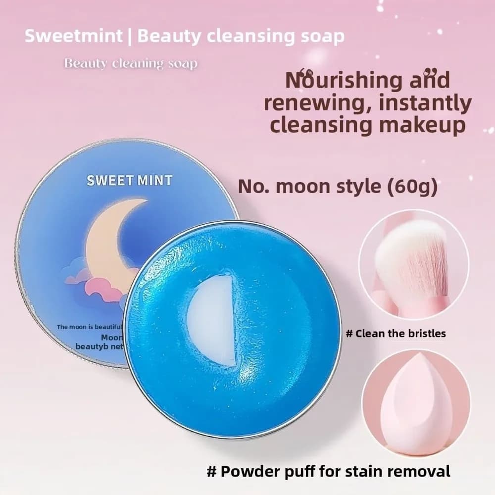 Heart Shaped Makeup Brush Cleaning Soap Quick-Dry Deep Clean Beauty Tool Washer Multi Functional Reusable Powder Puff Cleaning