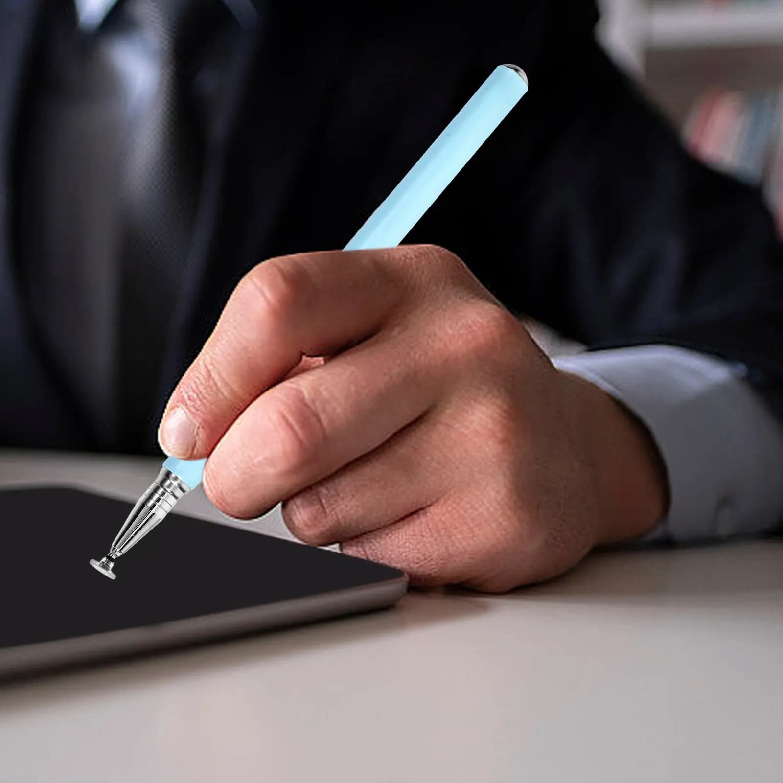 Penna Stilo Telescopica in Acciaio Inossidabile per Tablet e Telefono, Strumento di Scrittura e Disegno Capacitivo ad Alta Precisione per Schermi Touch, Universale