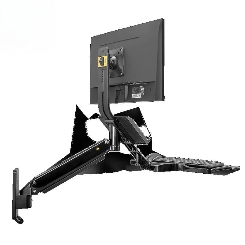 Supporto per monitor, supporto a parete con porta tastiera, panca regolabile in altezza