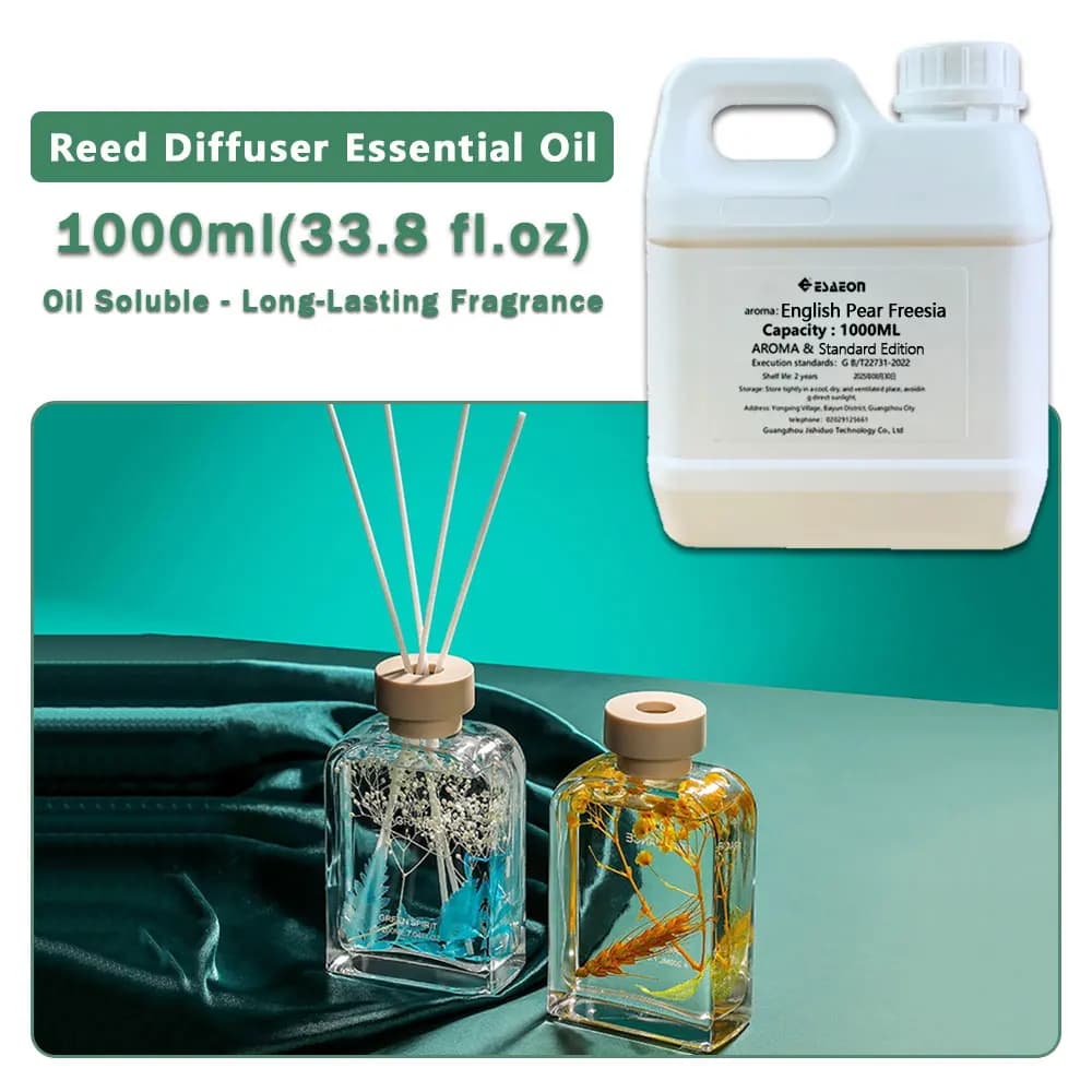 ESAEON Essential Oils - For Reed Diffusers & Vine Diffuser & Flameless Aromatherapy, English Pear Freesia - 1000ML (33.8 fl.oz)