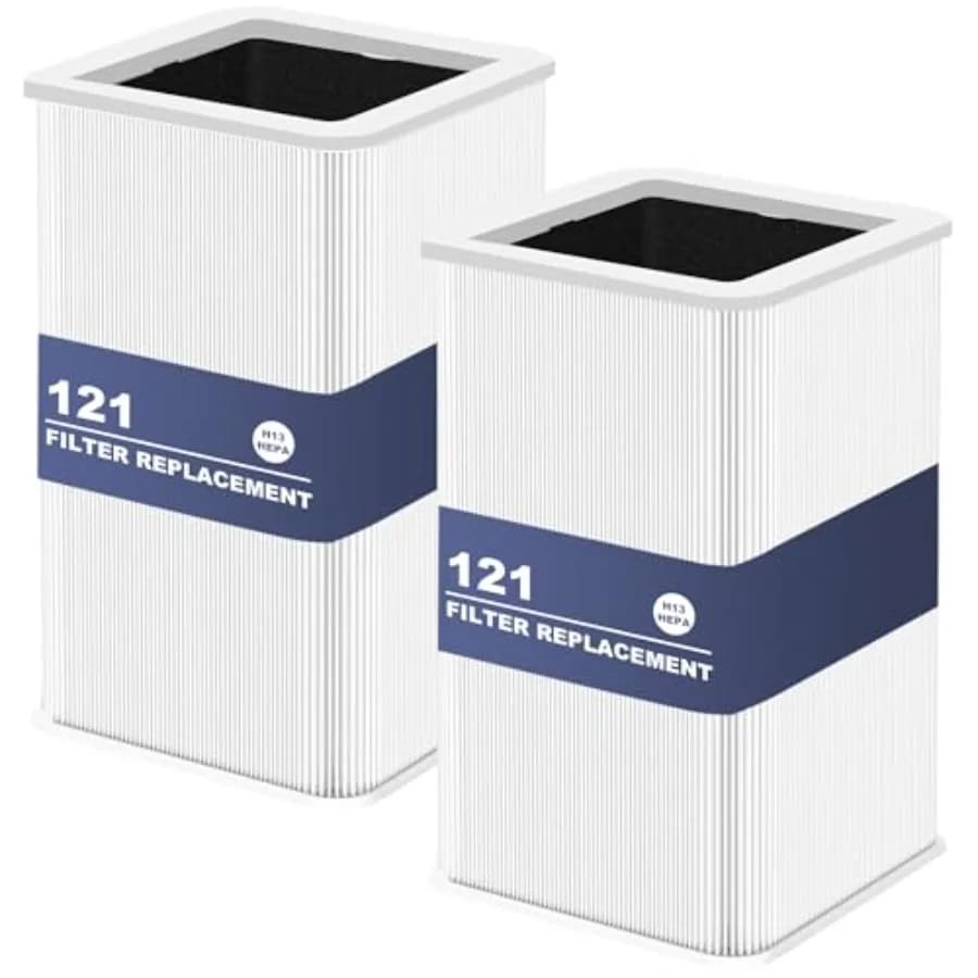 Confezione da 2 filtri di ricambio 121 compatibili con purificatore d'aria Blue P-ure 121 filtro per particelle H13 e carbone attivo