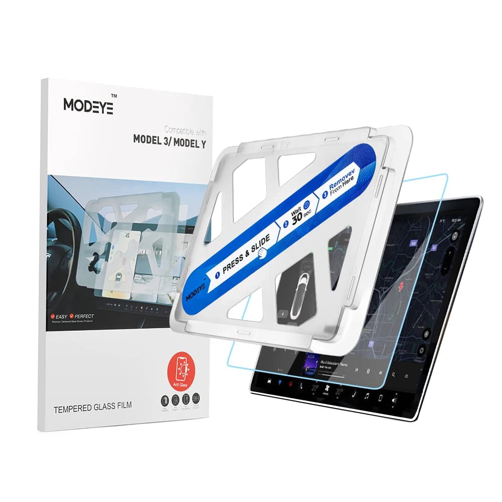Pellicola per schermo di controllo centrale GPS per auto da 15 pollici Pellicola per schermo in vetro temperato Pellicola anti-luce blu Pellicola HD per Tesla Model 3 Y