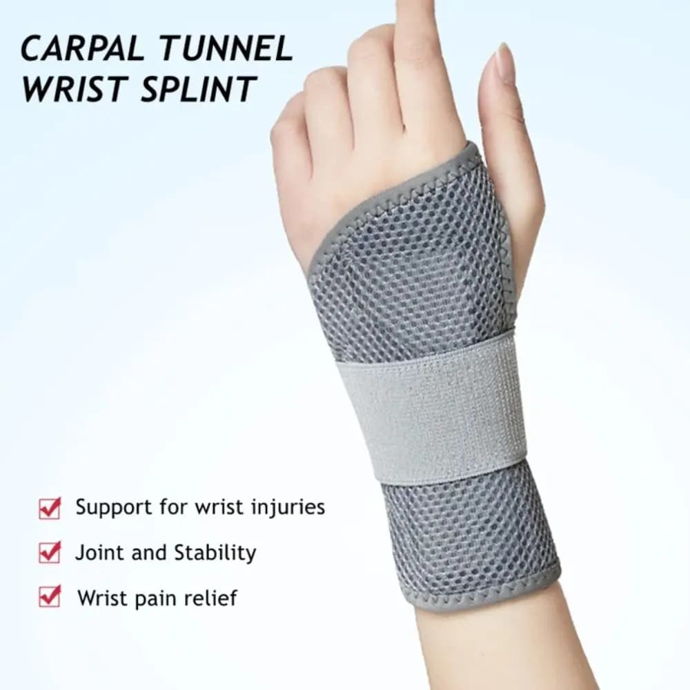 Supporto Ergonomico per Polso e Pollice, Traspirante ed Elastico, Comodo e Ambidestro, per Tendinite, Uso Domestico